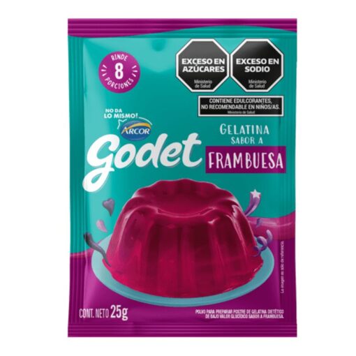 Gelatina Godet Frambuesa 25grs
