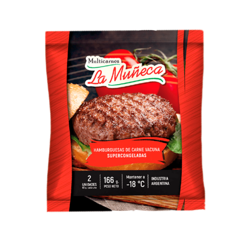 Hamburguesa LA MUÑECA Clásica x2u 166Gr