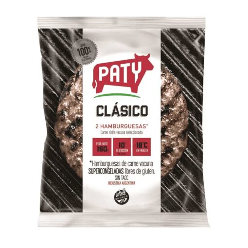 Hamburguesas Paty Clásico 160grs x2u