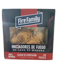 Iniciadores de fuego de lana de madera Fire family 20piezas