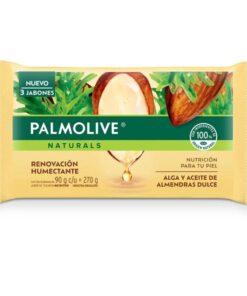 Jabón de tocador Palmolive Algas y Aceite de almendras x3u 90grs c/u