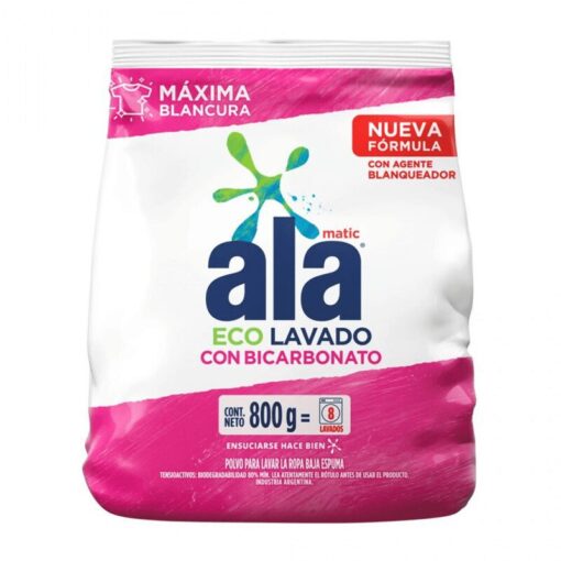 Jabón en polvo Ala con bicarbonato 800grs
