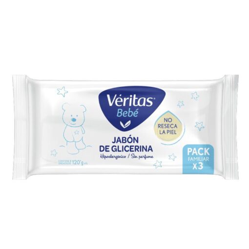 Jabón Veritas Bebé con glicerina 3x120Gr