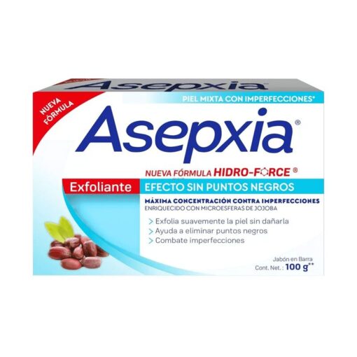 Jabón Asepxia Exfoliante efecto sin puntos negros 100grs