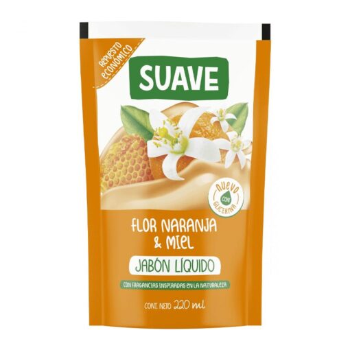 Jabón Líquido Suave para manos Flor naranja y miel 220ml