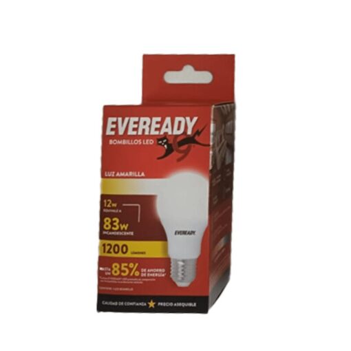 Lámpara led Eveready 12w Luz amarilla 83w