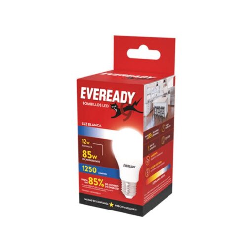 Lámpara led Eveready 12w Luz blanca 85w