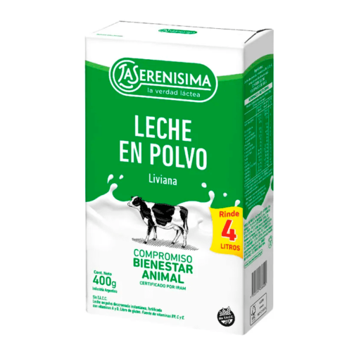 Leche en polvo Liviana La Serenísima 400grs
