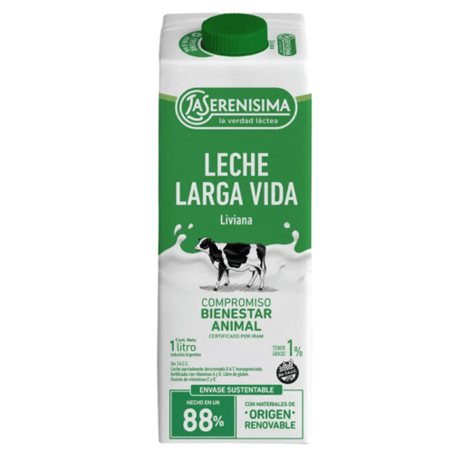 Leche descremada CAJA La Serenísima 1L