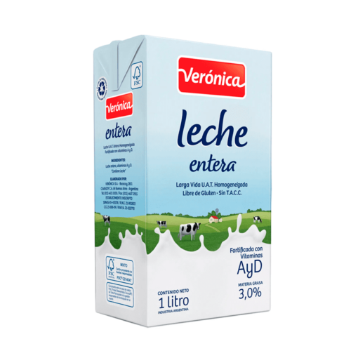 Leche entera larga Vida Verónica 1L