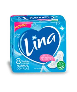 LINA toallitas normal con alas 8u