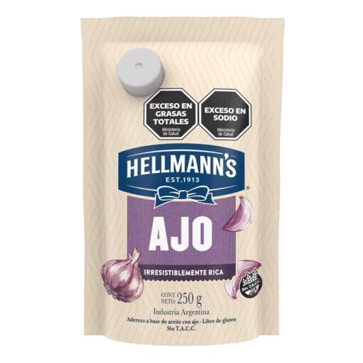 Mayonesa Ajo Hellmann´s 250Gr