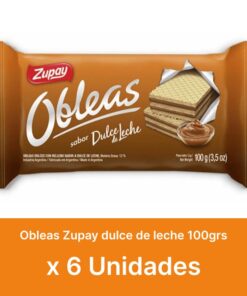 AHORRO 10% Obleas Zupay dulce de leche 100grs ( $ 470 la unidad )