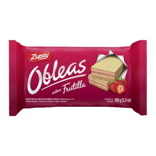 Obleas Zupay Frutilla100Gr