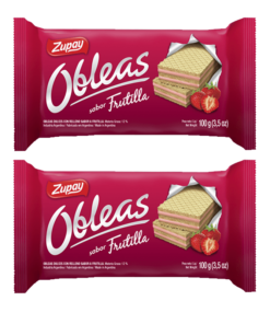 Obleas Zupay Frutilla 100grs x2 ( precio x unidad $ 450 )