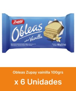 AHORRO 10% Obleas Zupay vainilla 100grs ( $ 470 la unidad )