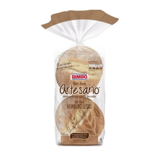 Pan Hamburguesas Bimbo Artesano x4u 220grs
