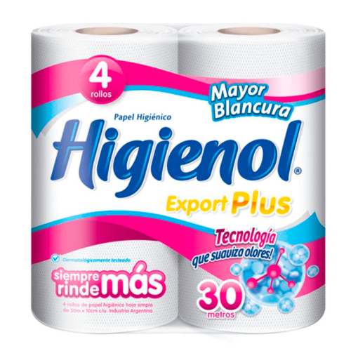 Papel higiénico HIGIENOL Export Plus 4x30mts