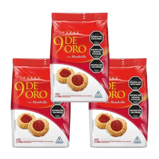 Galletitas Pepas 9 de Oro 350grs x3u ( precio x unidad $ 900 )