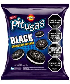 Galletitas Pitusas Black chocolate intenso130grs