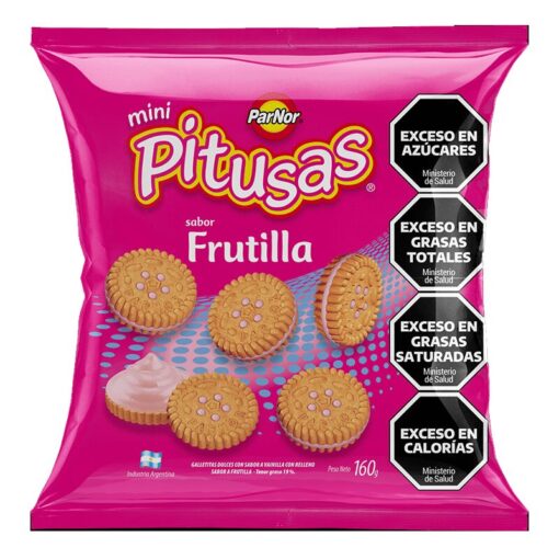 Galletitas Pitusas Frutilla 160grs
