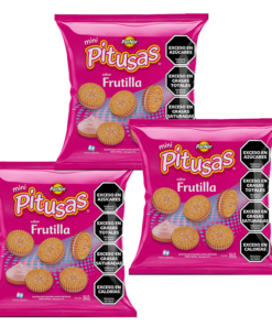 Galletitas Pitusas sabor frutilla 160grs x3u ( precio x unidad $ 750 )