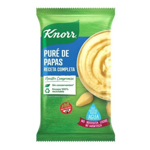 Puré de papas Receta completa Knorr 125grs