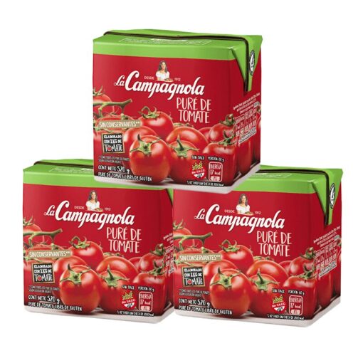 Puré de Tomates La campagnola 530grs x3u ( precio x unidad $ 850 )