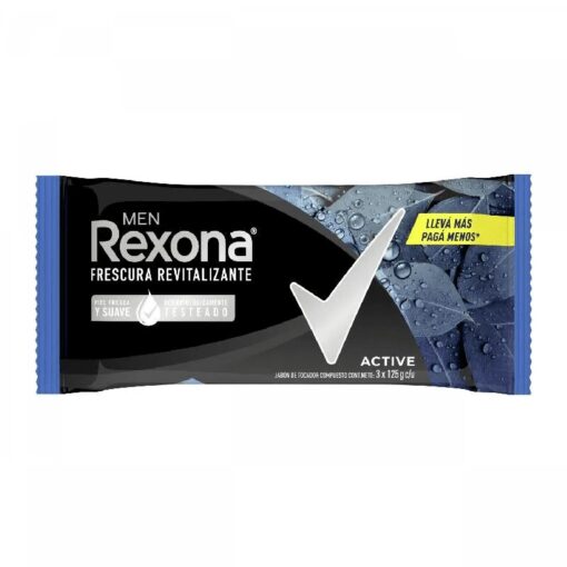 Jabón Rexona Active 3x125Gr