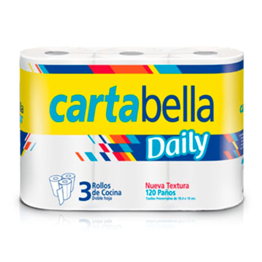 Rollos de cocina CARTABELLA Daily 3x40paños