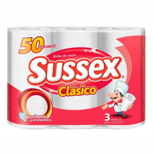 Rollos de cocina Sussex Clásico 3x50paños