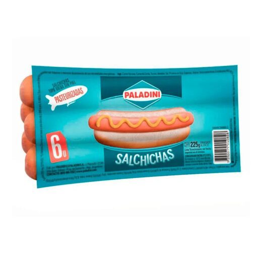 Salchichas PALADINI x6u 225Gr