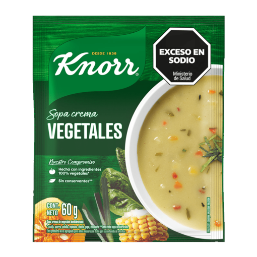 Sopa crema vegetales Knorr 60Gr Rinde 1L