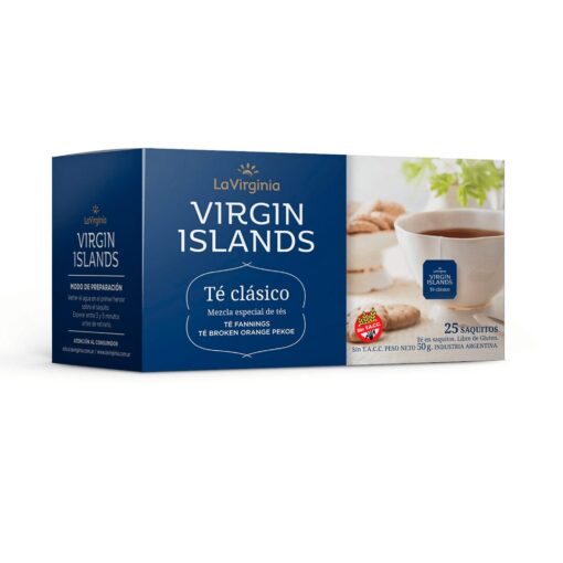 Té fino clásico Virgin Islands 25 saquitos