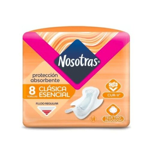 Nosotras toallitas clásicas suave x8u