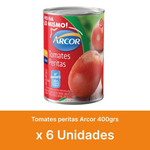 AHORRO 48% Tomates peritas Arcor 400grs x6u ( $ 800 la unidad )