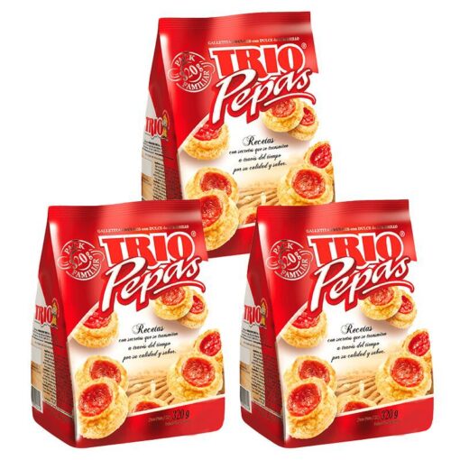 Galletitas Trio Pepas 320grs PACK x3u (Precio por unidad $850 c/u)