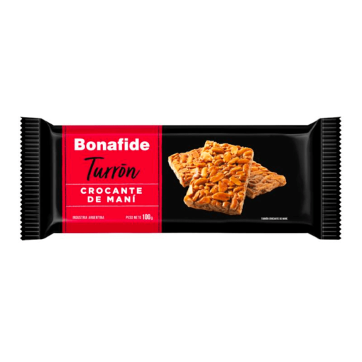 Turron crocante de maní Bonafide 100grs
