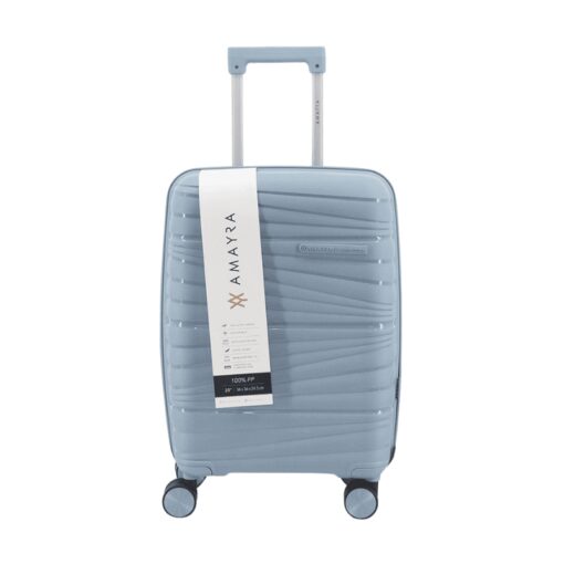 Valija Amayra rígida celeste 20"