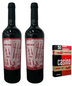 Vino Andeluna Envido malbec 750ml x2u + maso de naipes