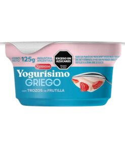 Yogurt Griego Yogurísimo con trozos de frutilla 125grs