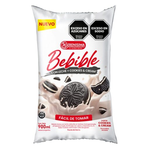 Yogur bebible con leche + Cookies and cream 900ml
