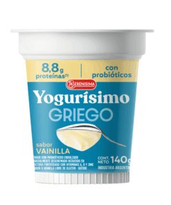 Yogurt Yogurísimo Griego sabor vainilla 140grs