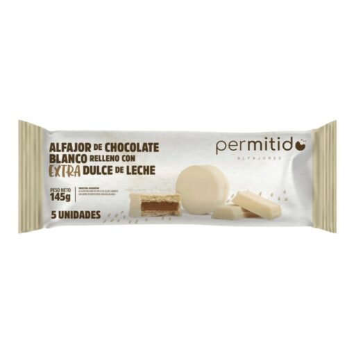 Alfajor Permitido chocolate blanco 145grs
