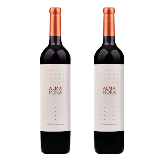 Vino Alma Mora Malbec 750ml X2u ( $ 4300 x unidad )