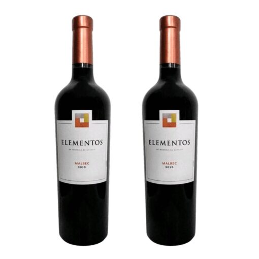 Vino Elementos Malbec 750ml X2u ( $ 3450 x unidad )