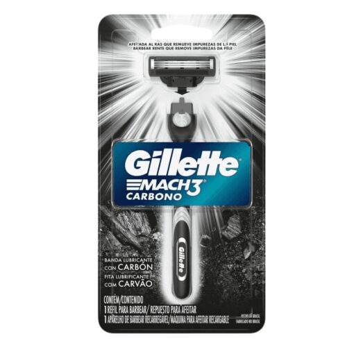 Máquina de afeitar Gillette Mach3 Carbono