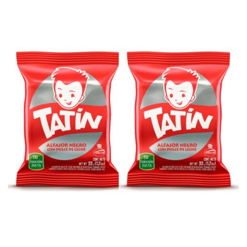 Alfajor Tatín negro 33grs x2u ( precio x unidad $ 300 )