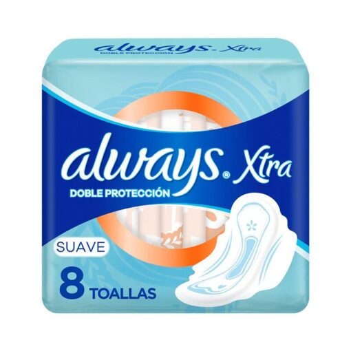 ALWAYS toallitas doble protección suave 8u