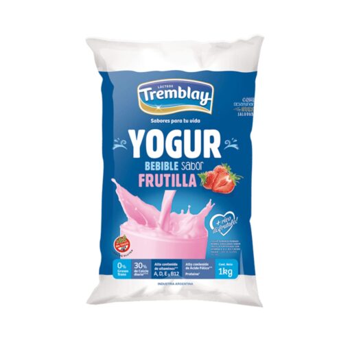 Yogur Bebible Tremblay sabor Frutilla 1L